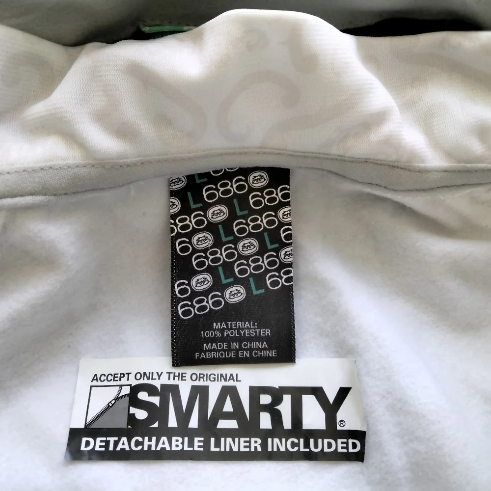 Smarty Yumiko Girl's Snow Snowboard Jacket Green & White Size L NWT